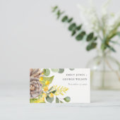 WEBSITE "RUSTIC SUNFLOWER EUCALYPTUS FLORA WEDD" VISITENKARTE (Stehend Vorderseite)