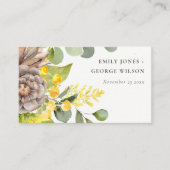 WEBSITE "RUSTIC SUNFLOWER EUCALYPTUS FLORA WEDD" VISITENKARTE (Vorderseite)