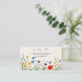 Website Spring Wild Blume Meadow Wedding Begleitkarte (Stehend Vorderseite)