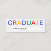 Website-Suche Ergebnis Abschluss Name einfügen Mini Visitenkarte (Vorderseite)