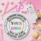 Website-Teller für benutzerdefinierte Textbenennun Pappteller (Party)