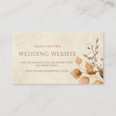 Website Terracotta Autumn Leaves Boho Hochzeit im  Begleitkarte (Vorderseite)