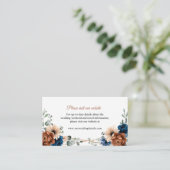 Website Terracotta Navy Blue Green Details Begleitkarte (Stehend Vorderseite)