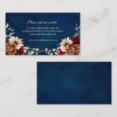 Website Terracotta Navy Burgundy Greenery Begleitkarte (Vorne/Hinten)