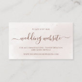 Website Terracotta Rust Floral Boho Hochzeit im He Begleitkarte (Vorderseite)