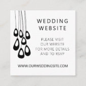 Website Tiny Peacock Stylized Modern Wedding Begleitkarte (Vorderseite)