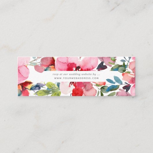 Website "UAWG" für Wasserfarben-Frühlingsblumen Mini Visitenkarte (Vorderseite)