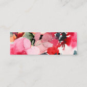 Website "UAWG" für Wasserfarben-Frühlingsblumen Mini Visitenkarte (Rückseite)