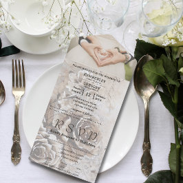 Website Vintag Brown Creme Rose Blumenblätter Foto All In One Einladung