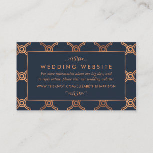 Website Vintag Geometric Art Deco Gatsby Wedding Begleitkarte