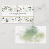 Website von Airy Greenery Floral Gold Wedding Visitenkarte (Vorne/Hinten)