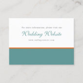 Website von aquamarin Burnt Orange Floral Boho Wed Visitenkarte (Vorderseite)