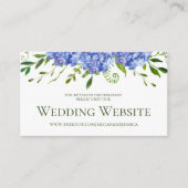 Website von Blue Hydrangeas Wedding Begleitkarte (Vorderseite)