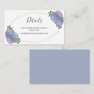 Website von Boho Geometric Dusty Blue Floral Weddi Begleitkarte