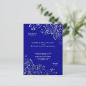 Website von Chic Blue Gray Wedding UAWG l Postkarte (Stehend Vorderseite)