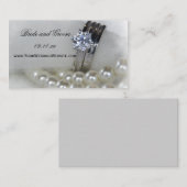 Website von Diamond Rings and Pearls Wedding Begleitkarte (Vorne/Hinten)