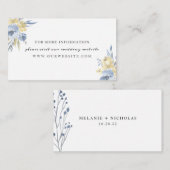 Website von Dusty Blue Floral Begleitkarte (Vorne/Hinten)