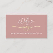 Website von Dusty Rose Wedding Begleitkarte (Vorderseite)