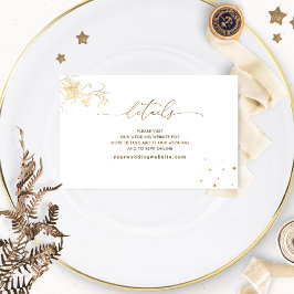 Website von Elegant Celestial Gilded Wedding /Deta Begleitkarte