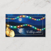 Website von Elegant Moonlit Beach Wedding Begleitkarte (Vorderseite)