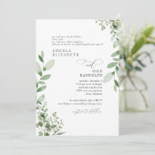 Website von eleganten Cascading Greenerity Wedding Einladung (Stehend Vorderseite)