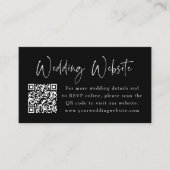 Website von Eleganto Moon and Stars Black Wedding Begleitkarte (Vorderseite)