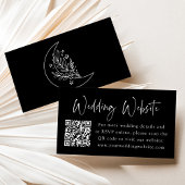 Website von Eleganto Moon and Stars Black Wedding Begleitkarte