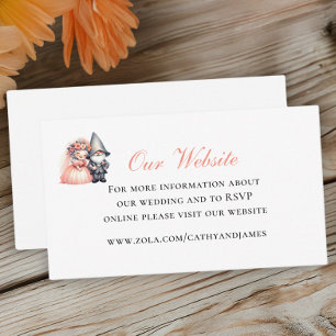 Website von Garden Gnome Woodland Orange Wedding Begleitkarte