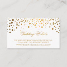 Website von Gold Confetti und White Wedding