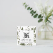 Website von Greenery Wedding | QR-Code Begleitkarte (Stehend Vorderseite)