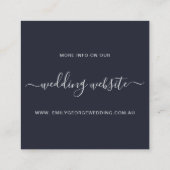 WEBSITE VON KRAFT YELLOW ORANGE FLORA BUNCH WEDING QUADRATISCHE VISITENKARTE (Rückseite)