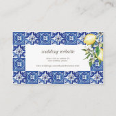 Website von Lemon Foliage Blue Mediterranean Weddi Begleitkarte (Vorderseite)