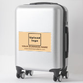 Website von Light Brown Large Rectangle Vinyl Aufkleber (Koffer)