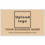 Website von Light Brown Large Rectangle Vinyl Aufkleber (Vorderseite)