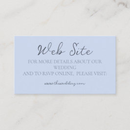 Website von Monogram Minimalistisch Beau Blue Wedd Visitenkarte