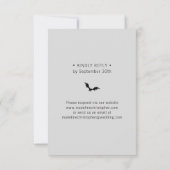 Website von Moody Gothic Gray Wedding QR Code RSVP Karte (Rückseite)