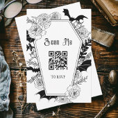 Website von Moody Gothic Wedding QR Code RSVP Karte