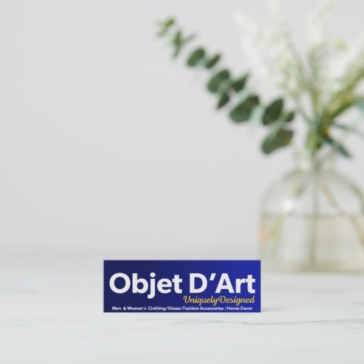 Website von Objet D'Art Mini Visitenkarte (Stehend Vorderseite)