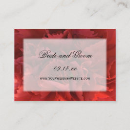 Website von Red Carnation Floral Wedding Begleitkarte