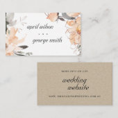 WEBSITE VON RUST TERRACOTTA BROWN BOHO FLORAL WEDS VISITENKARTE (Vorne/Hinten)