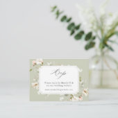 Website von Sage White Blush Floral Wedding UAWG Begleitkarte (Stehend Vorderseite)