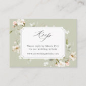 Website von Sage White Blush Floral Wedding UAWG Begleitkarte (Vorderseite)