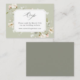 Website von Sage White Blush Floral Wedding UAWG Begleitkarte