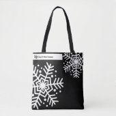 Website von Snowflake Black & White Company Name Tasche (Vorderseite)