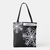 Website von Snowflake Black & White Company Name Tasche (Rückseite)