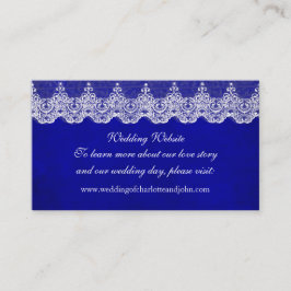 Website von Wedding Royal White Blue Cobalt Lace Begleitkarte