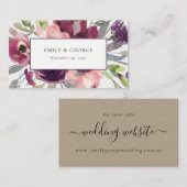 WEBSITE "WASSER LILA LILAC WATERCOLOR FLORA" VISITENKARTE (Vorne/Hinten)