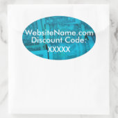 Website-Werbeaktion mit Discount-Code-Option Ovaler Aufkleber (Tasche)