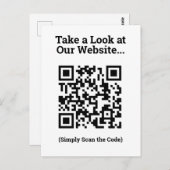Website-Werbeaktion nach QR-Code-Design Postkarte (Vorne/Hinten)