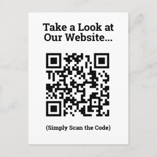 Website-Werbeaktion nach QR-Code-Design Postkarte